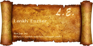 Lenkh Eszter névjegykártya